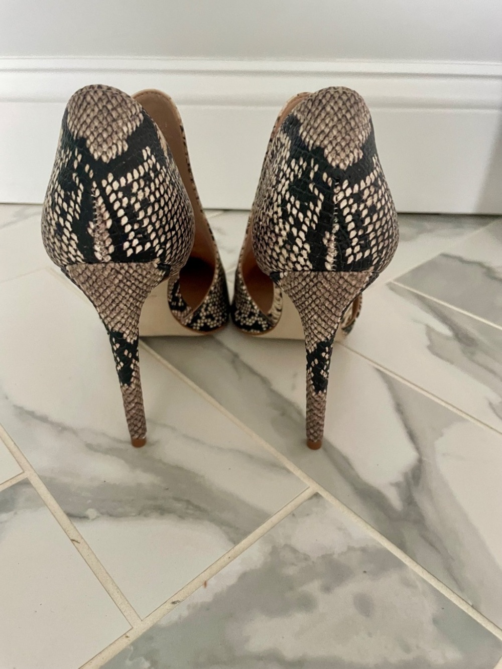 Steve Madden Shoes | Steve Madden Dolly Pump Sz 7.5m Women D'orsay Snakeskin - Picture 4 of 8